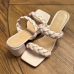 Women's Cream Blush Braided Sandals - Size 8.5 NWOB